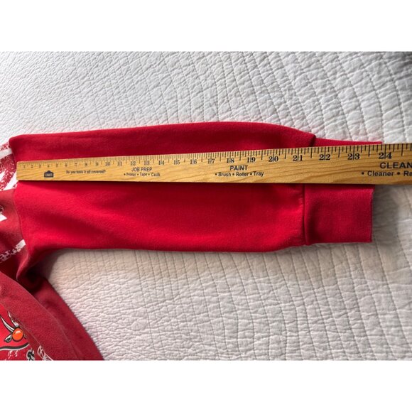 NFL x Staple Red Tampa Bay Buccaneers Pullover Hoodie SZ M All Over Print - Picture 10 of 12